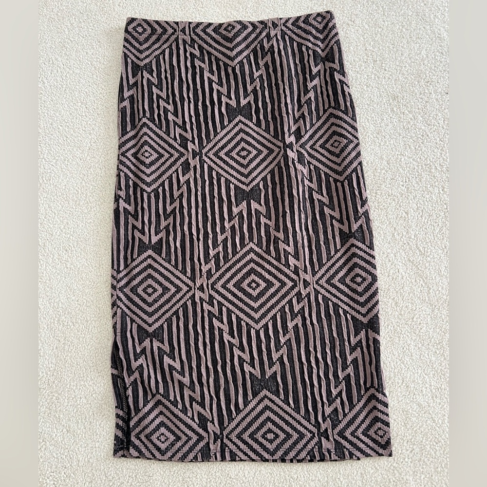 Anthropologie Tracy Reese Geometric Patterned Midi Skirt